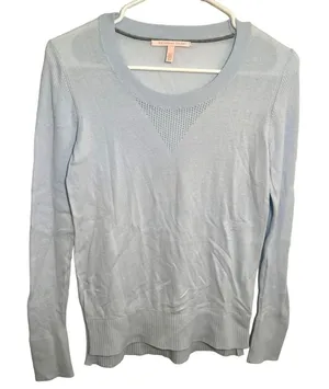 Victoria's‎ Secret Women's Size Small Crewneck Sweater Light Blue Semi-Sheer thumbnail 1