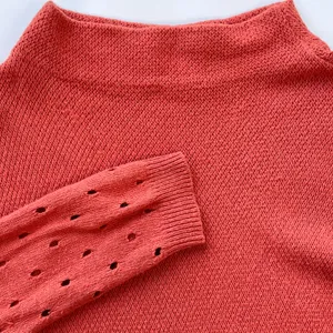 Moth Anthropologie Womens M Ceres Sweater Mockneck Burnt Orange Cottage Bohemian thumbnail 6