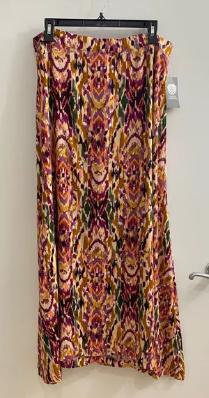 Vince Camuto Ikat Print Maxi Skirt Boho Size L thumbnail 1