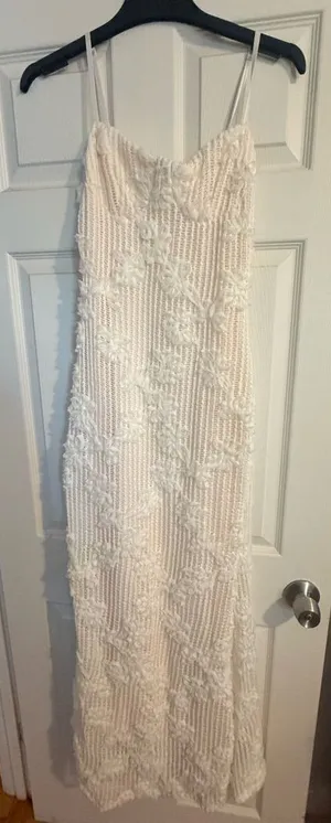 SHEIN cream floral maxi dress thumbnail 1