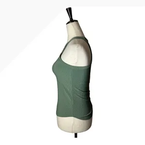 Heroine Sport Tank Top Women‎ XS Sage Green Ribbed Shelf Bra Racerback Athletic thumbnail 5