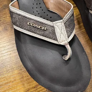 Coach Black and Brown Sandals with Contoured Footbeds thumbnail 3