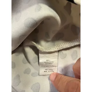 Melloday Dalmatian Print Short Sleeve Blouse Cream‎ Black Zip Back Small thumbnail 6
