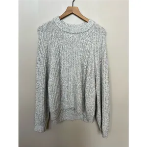 Madewell Ribbed Cotton-Blend Sweater Hthr Dusk Grey Marl Size Medium Heather thumbnail 6