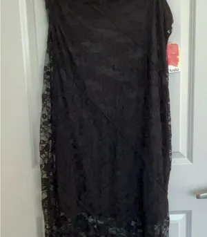 Altar'd State Arula Black Strapless Lace Midi Dress Plus Size B / 2X NWT thumbnail 5