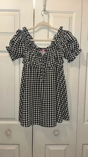 BuddyLove Black Gingham Dress thumbnail 3