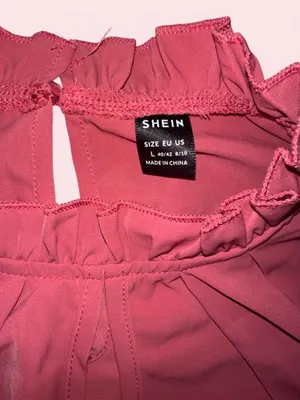 SHEIN Maternity Coral Pink/Salmon Tie-Front Belt Blouse thumbnail 5