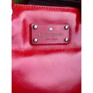 Kate Spade New York Red Patent Leather Satchel Crossbody Bag Gold Hardware thumbnail 3