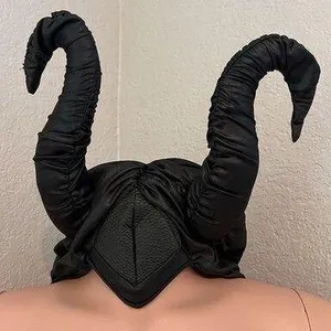 Maleficent HEADPIECE Halloween BLACK Hat Horns Evil Headpiece Disney Cosplay thumbnail 1