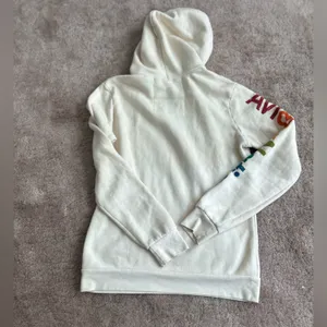 Aviator Nation Vintage White Cream Malibu Logo Drawstring Hoodie Medium thumbnail 9