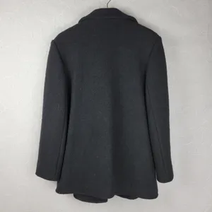 Liz Claiborne Womens Pea Coat 14 Black Wool Double Breasted Outerwear Winter thumbnail 10