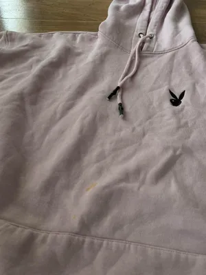PLAYBOY Light Purple Hoodie with Black Bunny Logo thumbnail 2