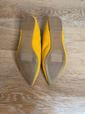 Lulu’s Emmy Mustard Yellow Suede Pointed-Toe Loafers, Size 5.5 thumbnail 8