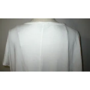 NWT $130 New Natori Zen Top M Womens Warm White Short Sleeves Soft Rayon Medalli thumbnail 5