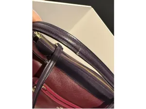 Coach Tyler Burgundy & Aubergine Leather Tote F57210 thumbnail 13