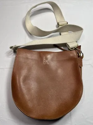 VTG Madewell The Transport Crossbody Saddle Bag Brown‎ Leather Adjustable Strap thumbnail 1