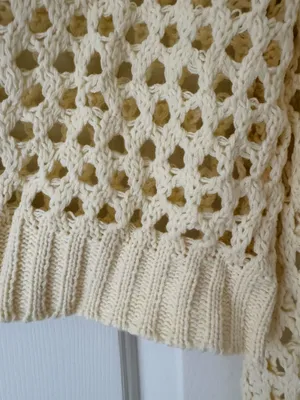 Anthropologie Maeve One-Shoulder Crochet Layer/ Sweater, One Size thumbnail 12