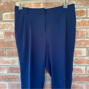 J. Crew Trousers Pants Pleated NEW Women’s 8 Blue Professional Dress Pants thumbnail 2