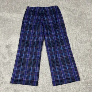 The Kit Tracee Pants Womens 18 Wide Leg Plaid Purple Black Red Organic Cotton thumbnail 7