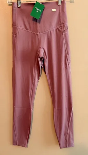 Halara XS 7/8 Womens High-Waisted 7/8 Leggings XS Pink Stretchy Nylon Blend With thumbnail 1