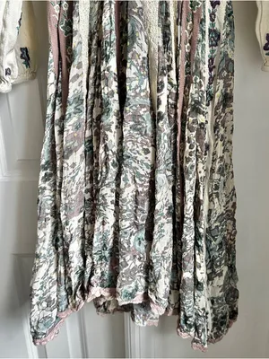 Anthropologie Let Me Be Floral Embroidered Lace Long Sleeve Bohemian Maxi Dress thumbnail 10