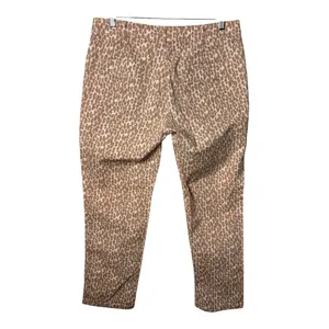 Anthropologie The Wanderer Pants Womens 31 Tan Leopard Print‎ Cotton Linen thumbnail 5