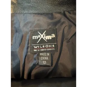 VTG 80’s Wilsons Leather Mini Skirt Womens 12 Black Goth Grunge Moto Punk Biker thumbnail 6