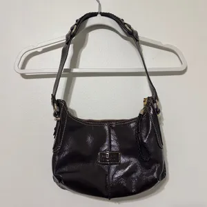 The Sak Y2K Chocolate Brown Leather Shoulder Bag 2000s VTG Fall Faux thumbnail 2