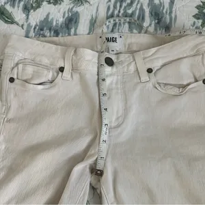 Paige Kylie Crop Jeans White 28 Skinny Stretch thumbnail 10