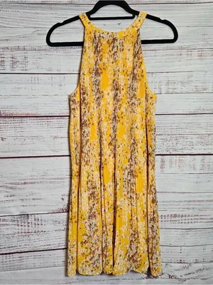 Maison d'Amelie pleated floral halter dress thumbnail 2