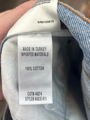 AGOLDE denim jean shorts light wash thumbnail 7