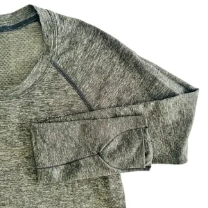 Lululemon Swiftly 2.0 Army Green Black Size 4 Long Sleeve Run Gym thumbnail 3