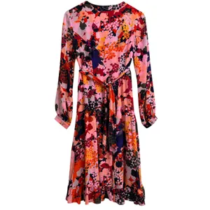Anthropologie Maeve Printed Silk Wrap‎ Dress Floral Multicolor Women's 4 Spring thumbnail 4