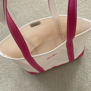 NEW L.L. Bean Boat and Tote Medium Shoulder Bag Long Handles Peony Pink NWOT thumbnail 2