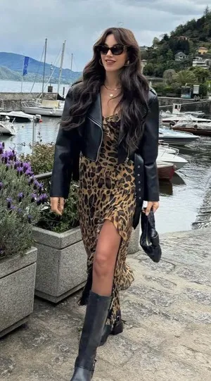 Zara maxi dress leopard animal print mesh ruffled boho cheetah casual summer thumbnail 8