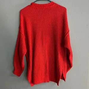 American Eagle Dreamspun Dolman Sleeve Red Knit Oversized Crewneck Sweater #722 thumbnail 10