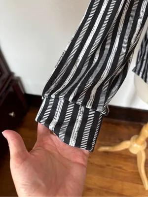 Black & White Striped Soft Long Sleeve Top thumbnail 2