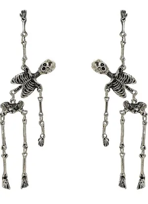 Nordstrom Exaggerated Skeleton Skull Drop Dangle Earrings Unique Jointed Skeleton Earring thumbnail 1