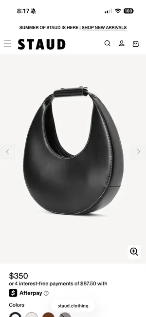 Staud black moon purse  thumbnail 3