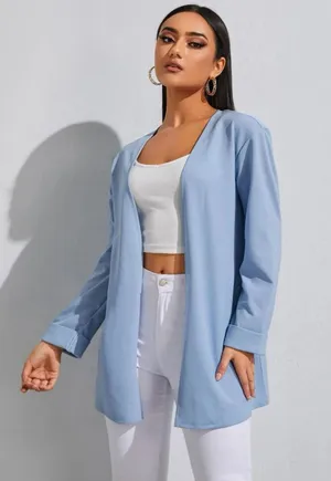 SheIn Blue Blazer Jacket thumbnail 1