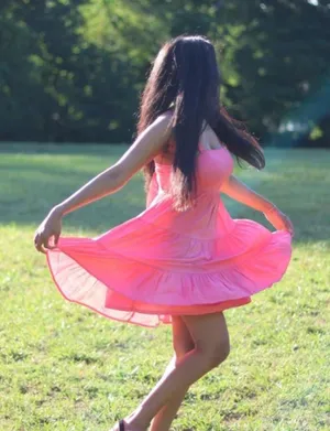 Francesca's pink open back dress!  thumbnail 1