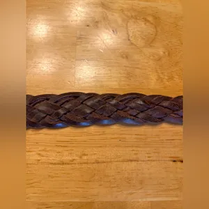 Women's Braided Leather Belt - Brown Unisex 38 inch full boho coastal cowgirl thumbnail 8