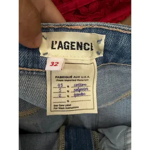 L'AGENCE Harlem‎ Frayed Skinny Jeans Tahoe Blue Size 32 2655BEK thumbnail 3