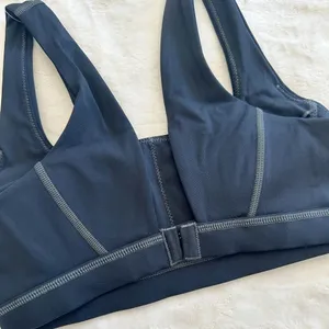 NWT Offline by Aerie Black with Gray Stitching Goals Padded Sports Bra - Size: S thumbnail 5