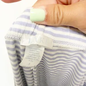 Lake Purple White Striped 100% Pima Cotton Pajama Pants Sz S thumbnail 2