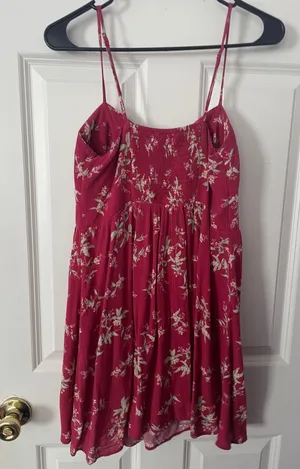American Eagle Red Floral Sundress thumbnail 4