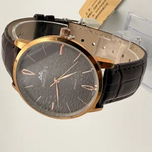 Margues Rose Gold Tone Watch with New Battery & Leather Band thumbnail 3
