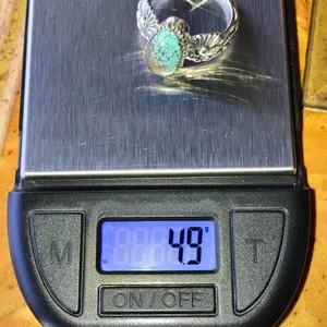 Matrix Turquoise Sterling Silver Ring Size 9 Blue thumbnail 9