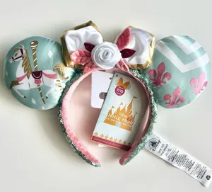 NWT Rare Disney Minnie Mouse Main Attraction King Arthur Carrousel Ears Series 7 thumbnail 1