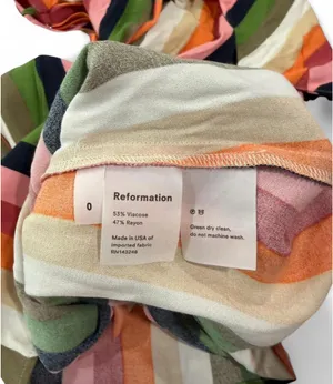 Reformation Jaxon Dress Striped Rainbow Midi 0 thumbnail 7